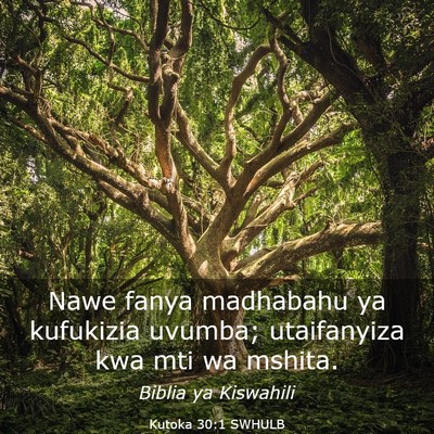Picture 03 - Kutoka 30:1 SWHULB - Nawe fanya madhabahu ya kufukizia uvumba; - Bible Verse Picture