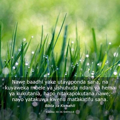Picture 03 - Kutoka 30:36 SWHULB - Nawe baadhi yake utayaponda sana, na kuyaweka - Bible Verse Picture