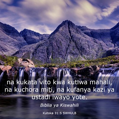 Picture 03 - Kutoka 31:5 SWHULB - na kukata vito kwa kutiwa mahali, na kuchora - Bible Verse Picture