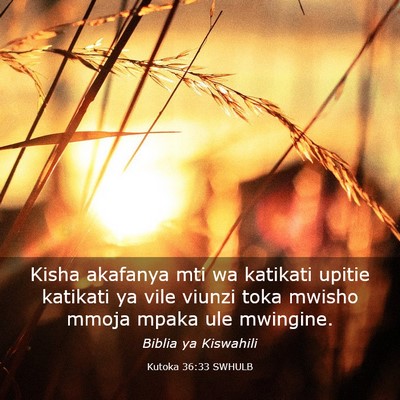 Picture 03 - Kutoka 36:33 SWHULB - Kisha akafanya mti wa katikati upitie katikati ya - Bible Verse Picture