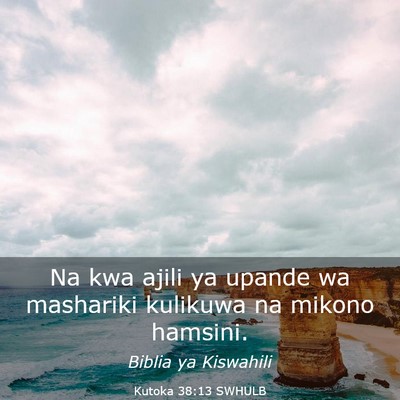 Picture 03 - Kutoka 38:13 SWHULB - Na kwa ajili ya upande wa mashariki kulikuwa na - Bible Verse Picture