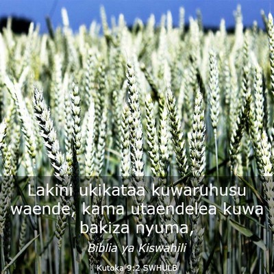Picture 03 - Kutoka 9:2 SWHULB - Lakini ukikataa kuwaruhusu waende, kama - Bible Verse Picture
