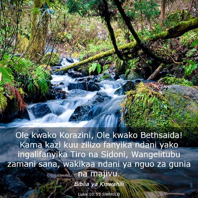 Picture 03 - Luka 10:13 SWHULB - Ole kwako Korazini, Ole kwako Bethsaida! Kama - Bible Verse Picture