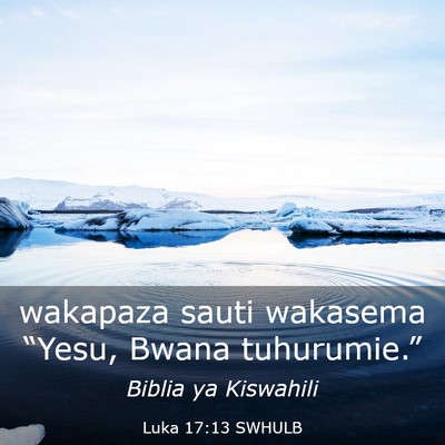 Picture 03 - Luka 17:13 SWHULB - wakapaza sauti wakasema “Yesu, Bwana - Bible Verse Picture