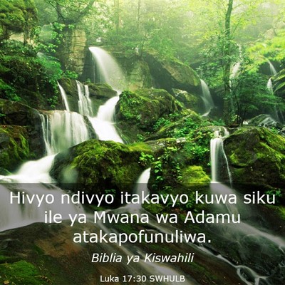 Picture 03 - Luka 17:30 SWHULB - Hivyo ndivyo itakavyo kuwa siku ile ya Mwana wa - Bible Verse Picture