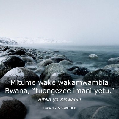 Picture 03 - Luka 17:5 SWHULB - Mitume wake wakamwambia Bwana, “tuongezee imani - Bible Verse Picture