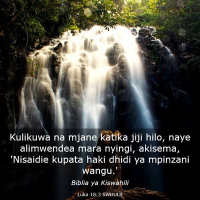 Picture 03 - Luka 18:3 SWHULB - Kulikuwa na mjane katika jiji hilo, naye - Bible Verse Picture