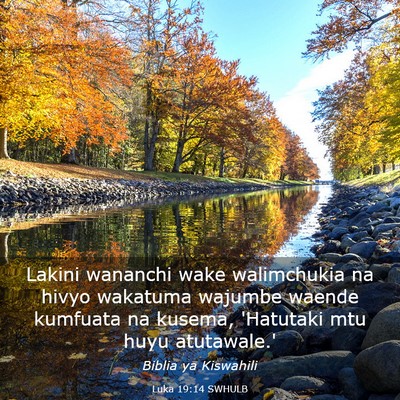 Picture 03 - Luka 19:14 SWHULB - Lakini wananchi wake walimchukia na hivyo - Bible Verse Picture