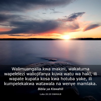 Picture 03 - Luka 20:20 SWHULB - Walimuangalia kwa makini, wakatuma wapelelezi - Bible Verse Picture