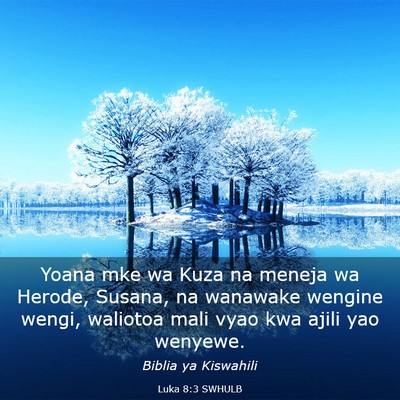Picture 03 - Luka 8:3 SWHULB - Yoana mke wa Kuza na meneja wa Herode, Susana, na - Bible Verse Picture