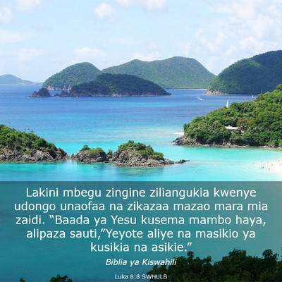 Picture 03 - Luka 8:8 SWHULB - Lakini mbegu zingine ziliangukia kwenye udongo - Bible Verse Picture