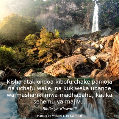Picture 03 - Mambo ya Walawi 1:16 SWHULB - Kisha atakiondoa kibofu chake pamoja na uchafu - Bible Verse Picture