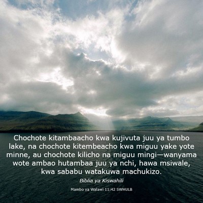 Picture 03 - Mambo ya Walawi 11:42 SWHULB - Chochote kitambaacho kwa kujivuta juu ya tumbo - Bible Verse Picture