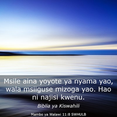 Picture 03 - Mambo ya Walawi 11:8 SWHULB - Msile aina yoyote ya nyama yao, wala msiiguse - Bible Verse Picture