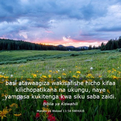 Picture 03 - Mambo ya Walawi 13:54 SWHULB - basi atawaagiza wakisafishe hicho kifaa - Bible Verse Picture