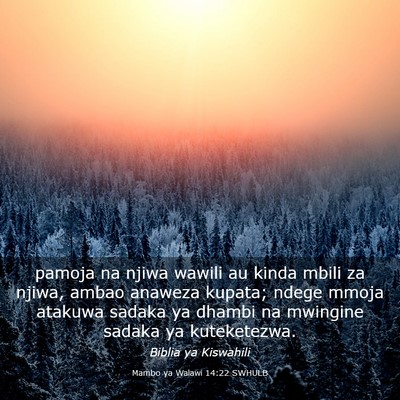 Picture 03 - Mambo ya Walawi 14:22 SWHULB - pamoja na njiwa wawili au kinda mbili za njiwa, - Bible Verse Picture