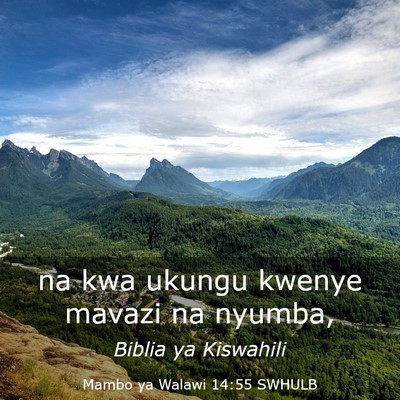 Picture 03 - Mambo ya Walawi 14:55 SWHULB - na kwa ukungu kwenye mavazi na - Bible Verse Picture