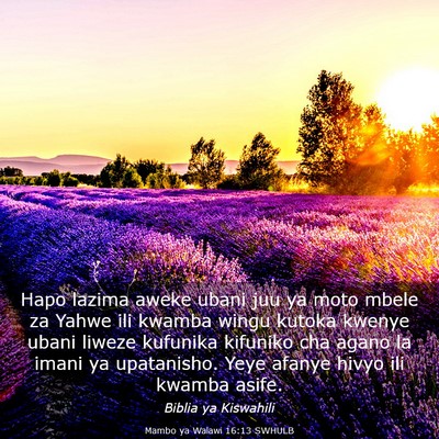 Picture 03 - Mambo ya Walawi 16:13 SWHULB - Hapo lazima aweke ubani juu ya moto mbele za - Bible Verse Picture