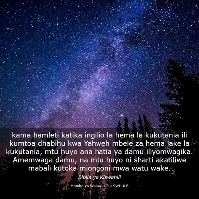 Picture 03 - Mambo ya Walawi 17:4 SWHULB - kama hamleti katika ingilio la hema la kukutania - Bible Verse Picture