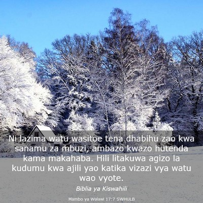 Picture 03 - Mambo ya Walawi 17:7 SWHULB - Ni lazima watu wasitoe tena dhabihu zao kwa - Bible Verse Picture