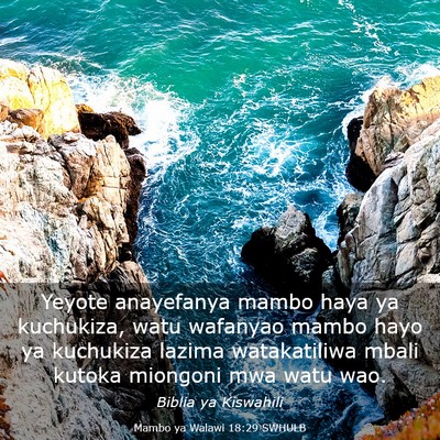 Picture 03 - Mambo ya Walawi 18:29 SWHULB - Yeyote anayefanya mambo haya ya kuchukiza, watu - Bible Verse Picture