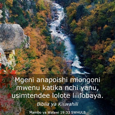 Picture 03 - Mambo ya Walawi 19:33 SWHULB - Mgeni anapoishi miongoni mwenu katika nchi yanu, - Bible Verse Picture