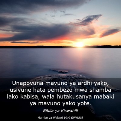 Picture 03 - Mambo ya Walawi 19:9 SWHULB - Unapovuna mavuno ya ardhi yako, usivune hata - Bible Verse Picture