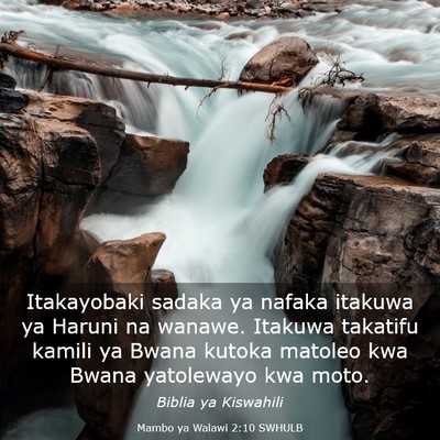 Picture 03 - Mambo ya Walawi 2:10 SWHULB - Itakayobaki sadaka ya nafaka itakuwa ya Haruni na - Bible Verse Picture