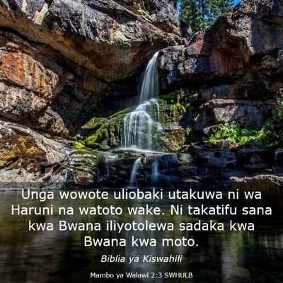 Picture 03 - Mambo ya Walawi 2:3 SWHULB - Unga wowote uliobaki utakuwa ni wa Haruni na - Bible Verse Picture