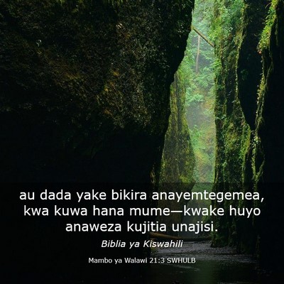 Picture 03 - Mambo ya Walawi 21:3 SWHULB - au dada yake bikira anayemtegemea, kwa kuwa hana - Bible Verse Picture