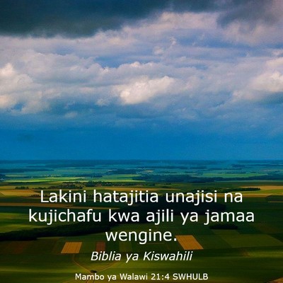 Picture 03 - Mambo ya Walawi 21:4 SWHULB - Lakini hatajitia unajisi na kujichafu kwa ajili - Bible Verse Picture