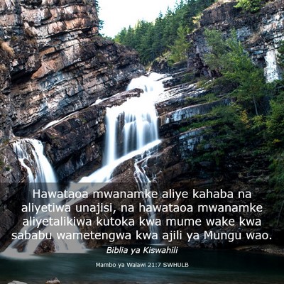 Picture 03 - Mambo ya Walawi 21:7 SWHULB - Hawataoa mwanamke aliye kahaba na aliyetiwa - Bible Verse Picture