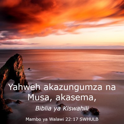 Picture 03 - Mambo ya Walawi 22:17 SWHULB - Yahweh akazungumza na Musa, - Bible Verse Picture