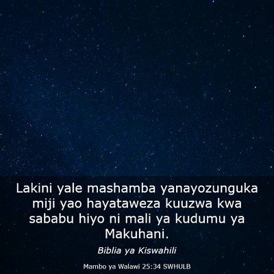 Picture 03 - Mambo ya Walawi 25:34 SWHULB - Lakini yale mashamba yanayozunguka miji yao - Bible Verse Picture