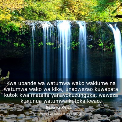 Picture 03 - Mambo ya Walawi 25:44 SWHULB - Kwa upande wa watumwa wako wakiume na watumwa - Bible Verse Picture