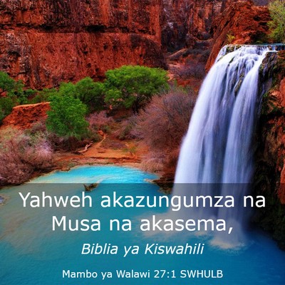Picture 03 - Mambo ya Walawi 27:1 SWHULB - Yahweh akazungumza na Musa na - Bible Verse Picture