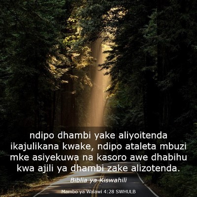 Picture 03 - Mambo ya Walawi 4:28 SWHULB - ndipo dhambi yake aliyoitenda ikajulikana kwake, - Bible Verse Picture