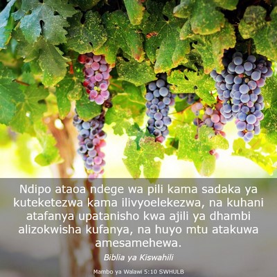 Picture 03 - Mambo ya Walawi 5:10 SWHULB - Ndipo ataoa ndege wa pili kama sadaka ya - Bible Verse Picture