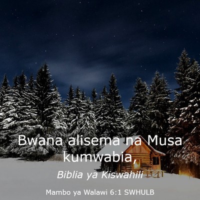 Picture 03 - Mambo ya Walawi 6:1 SWHULB - Bwana alisema na Musa - Bible Verse Picture