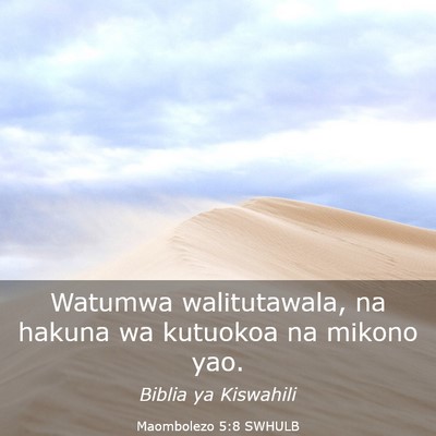 Picture 03 - Maombolezo 5:8 SWHULB - Watumwa walitutawala, na hakuna wa kutuokoa na - Bible Verse Picture