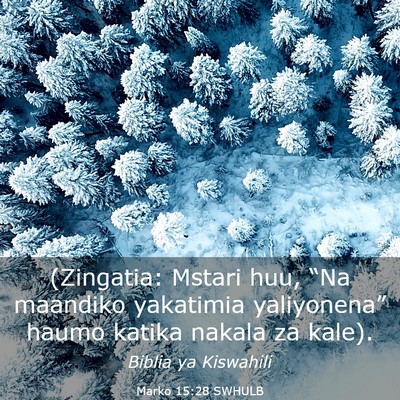 Picture 03 - Marko 15:28 SWHULB - (Zingatia: Mstari huu, “Na maandiko yakatimia - Bible Verse Picture