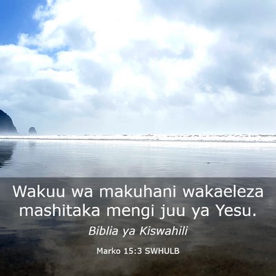 Picture 03 - Marko 15:3 SWHULB - Wakuu wa makuhani wakaeleza mashitaka mengi juu - Bible Verse Picture