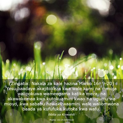 Picture 03 - Marko 16:14 SWHULB - (Zingatia: Nakala za kale hazina Marko 16: 9-20) - Bible Verse Picture