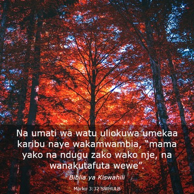 Picture 03 - Marko 3:32 SWHULB - Na umati wa watu uliokuwa umekaa karibu naye - Bible Verse Picture