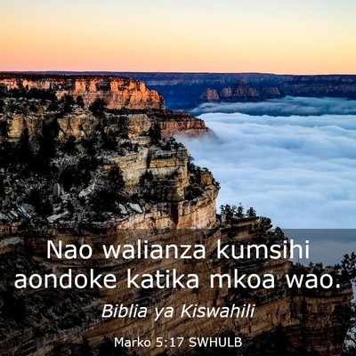 Picture 03 - Marko 5:17 SWHULB - Nao walianza kumsihi aondoke katika mkoa - Bible Verse Picture