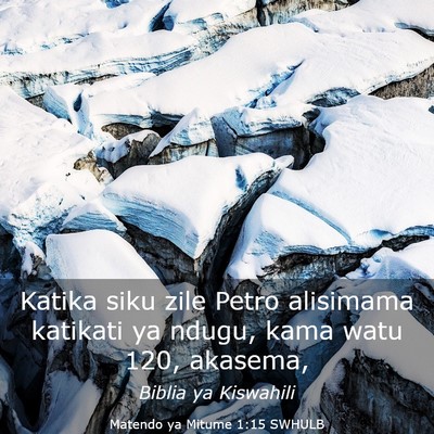 Picture 03 - Matendo ya Mitume 1:15 SWHULB - Katika siku zile Petro alisimama katikati ya - Bible Verse Picture