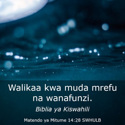 Picture 03 - Matendo ya Mitume 14:28 SWHULB - Walikaa kwa muda mrefu na - Bible Verse Picture