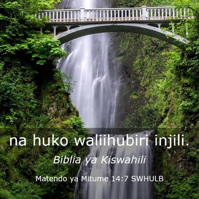 Picture 03 - Matendo ya Mitume 14:7 SWHULB - na huko waliihubiri - Bible Verse Picture