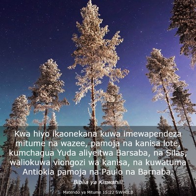 Picture 03 - Matendo ya Mitume 15:22 SWHULB - Kwa hiyo ikaonekana kuwa imewapendeza mitume na - Bible Verse Picture