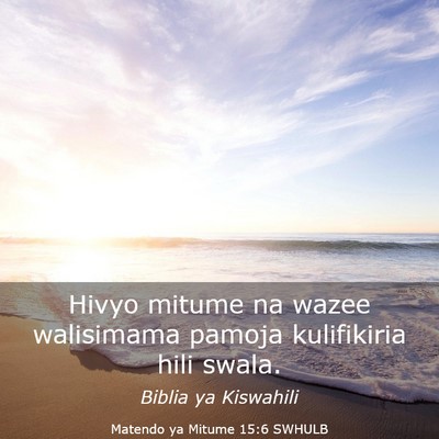 Picture 03 - Matendo ya Mitume 15:6 SWHULB - Hivyo mitume na wazee walisimama pamoja - Bible Verse Picture